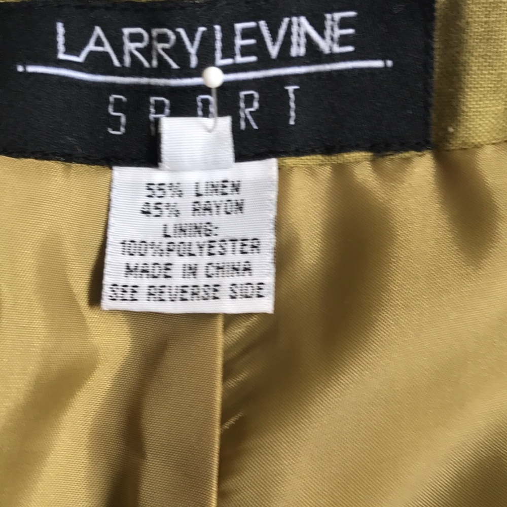 Larry Levine sport linen blend fully lined capri pants avocado green never worn - Picture 6 of 11